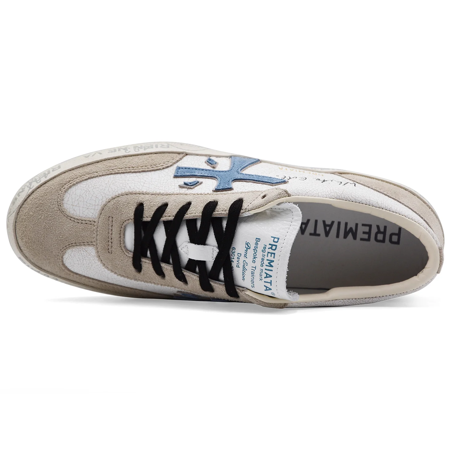 Sneakers Uomo Premiata David 8089 Bianco Stile Urbano Retrò - Image 4