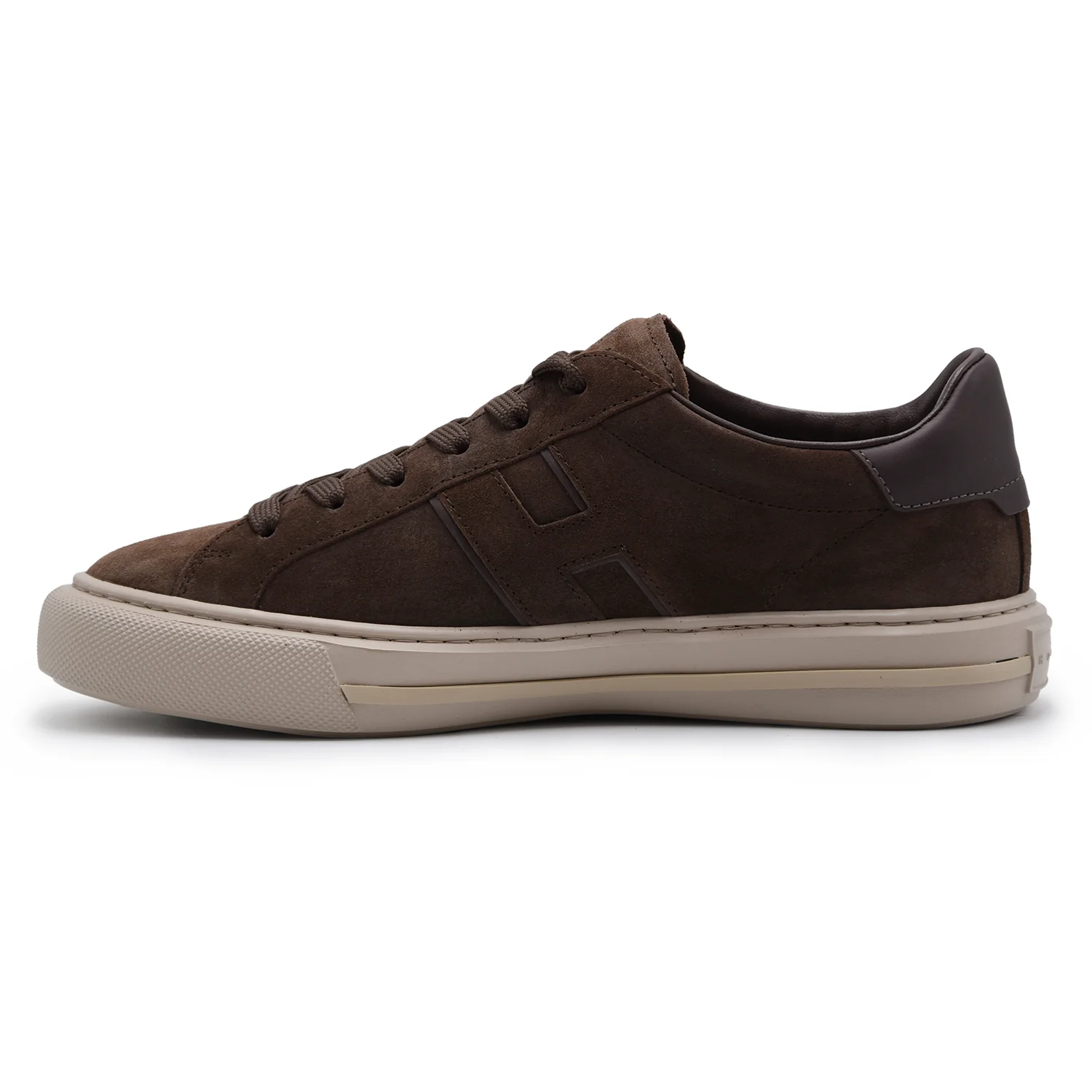 Sneakers Hogan H691 Uomo Pelle Scamosciata Marrone Cioccolato - Image 2