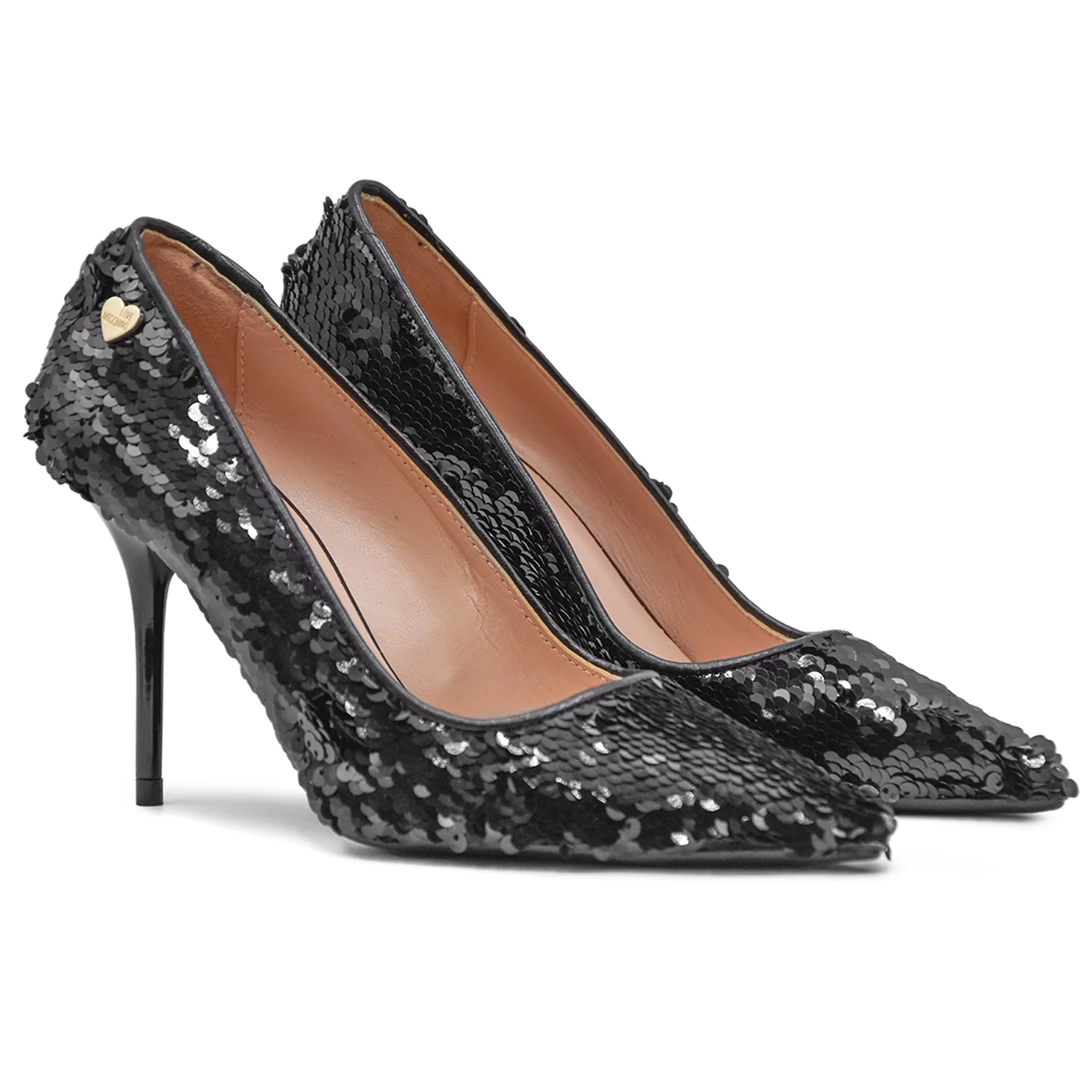 Décolleté Nero Love Moschino Donna Ricoperto Da Paillettes - Image 2