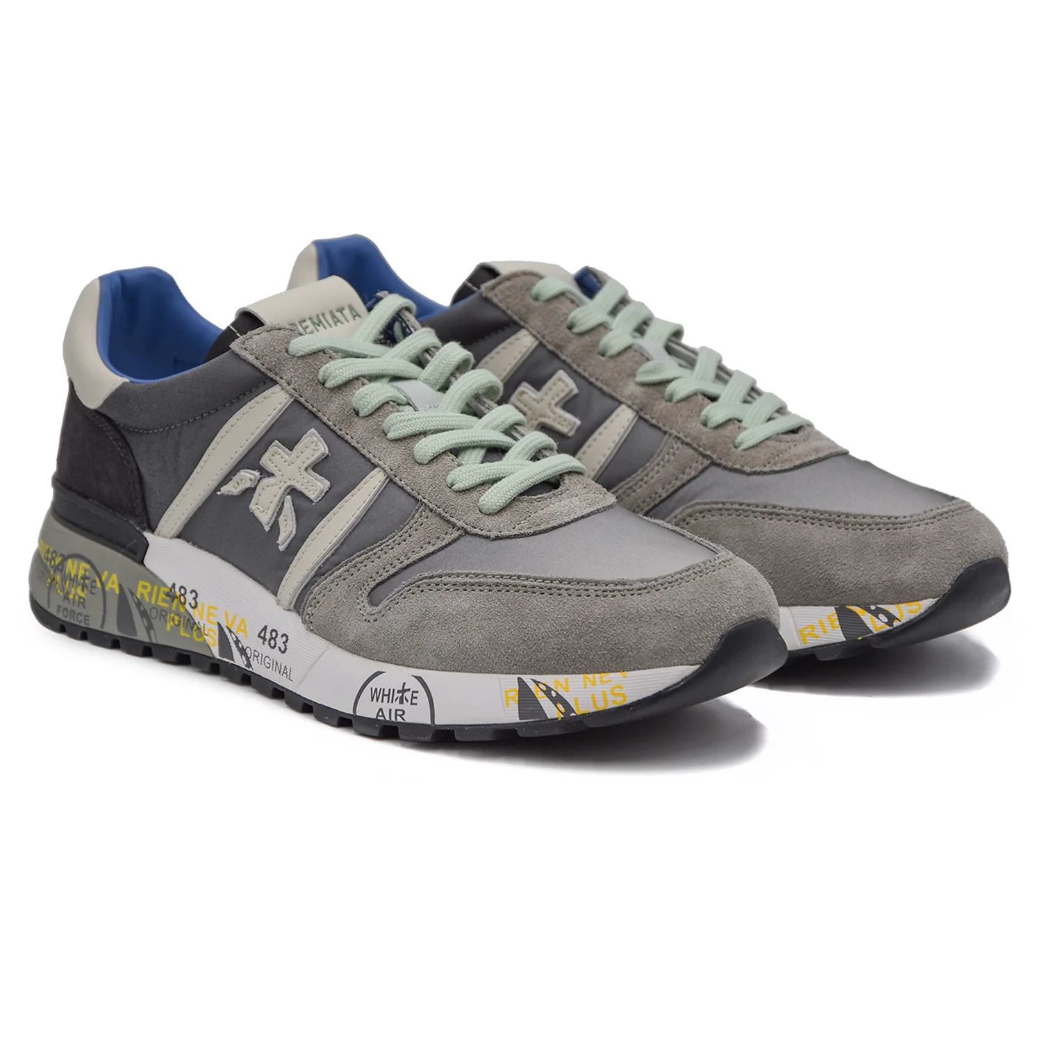 Premiata Lander 4586 Sneakers Uomo Grigio Dall'Effetto Degradè - Image 2