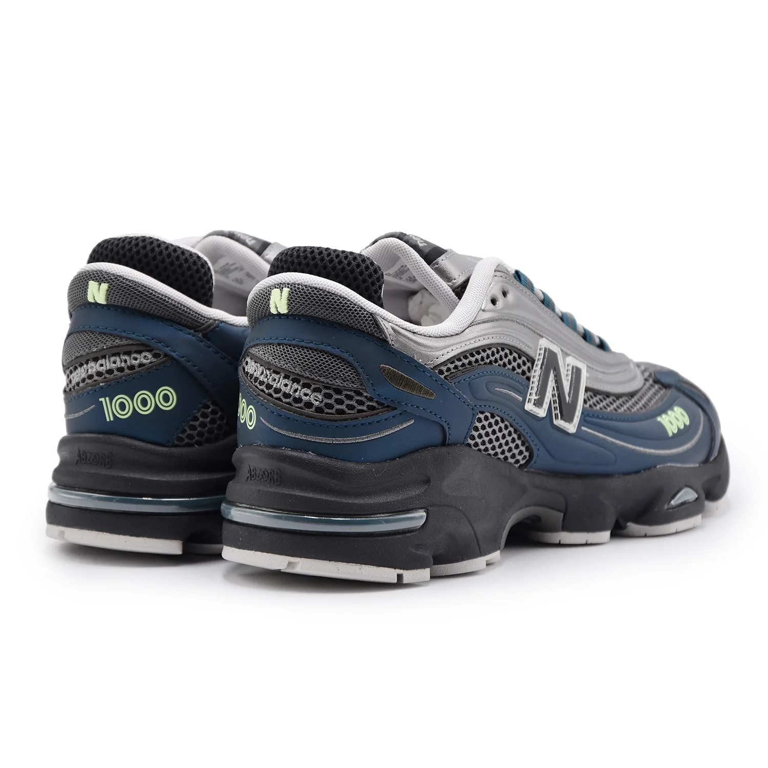 Sneakers New Balance 1000 Uomo Blu Argento Dettagli Ricamati - Image 4