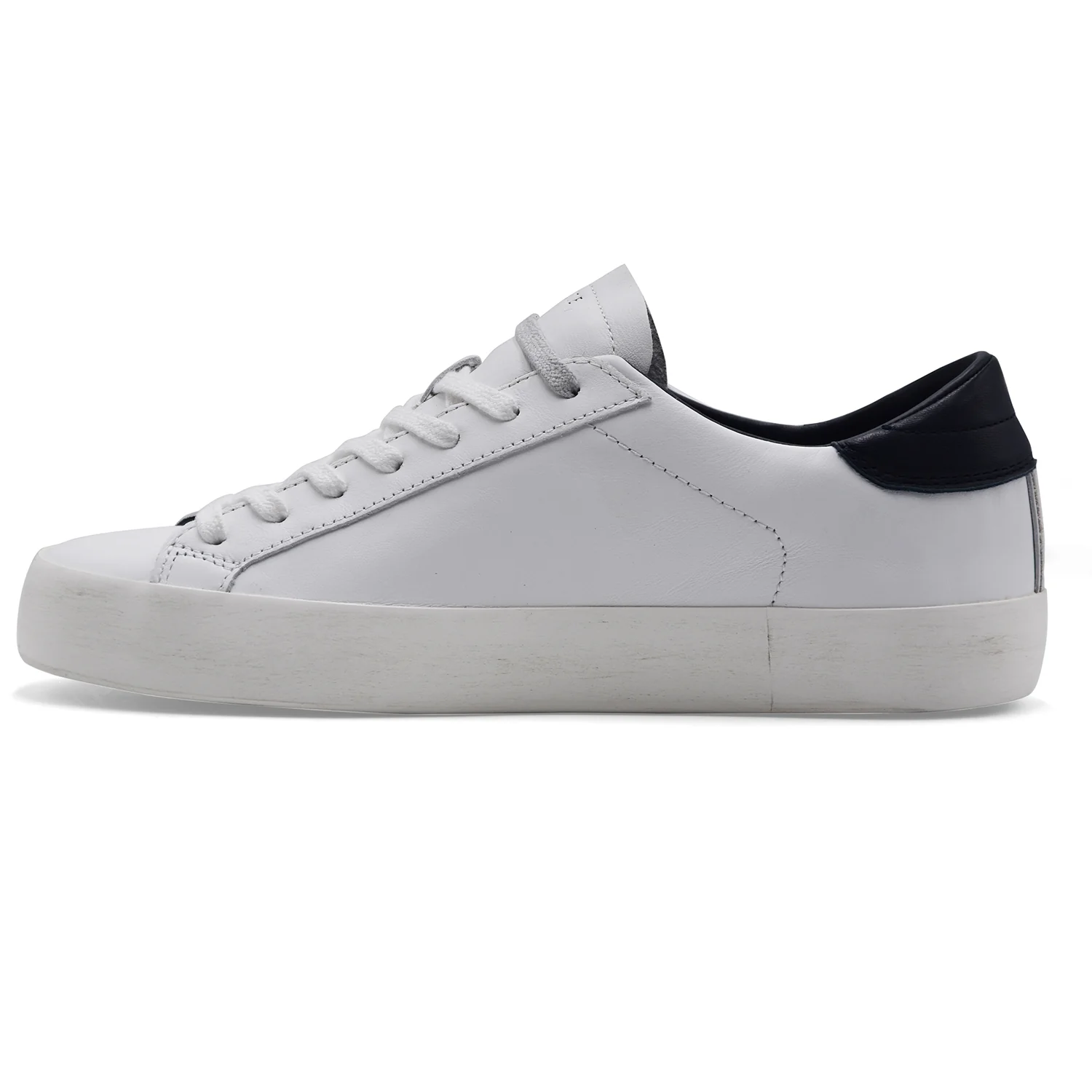Sneakers D.A.T.E. Hill Low Uomo Bianco Talloncino Posteriore Blu - Image 4