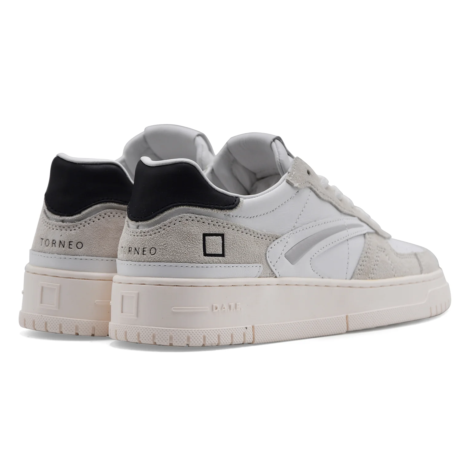 Sneakers D.A.T.E. Torneo Pure Basic Uomo Bianco Nero Minimale - Image 3