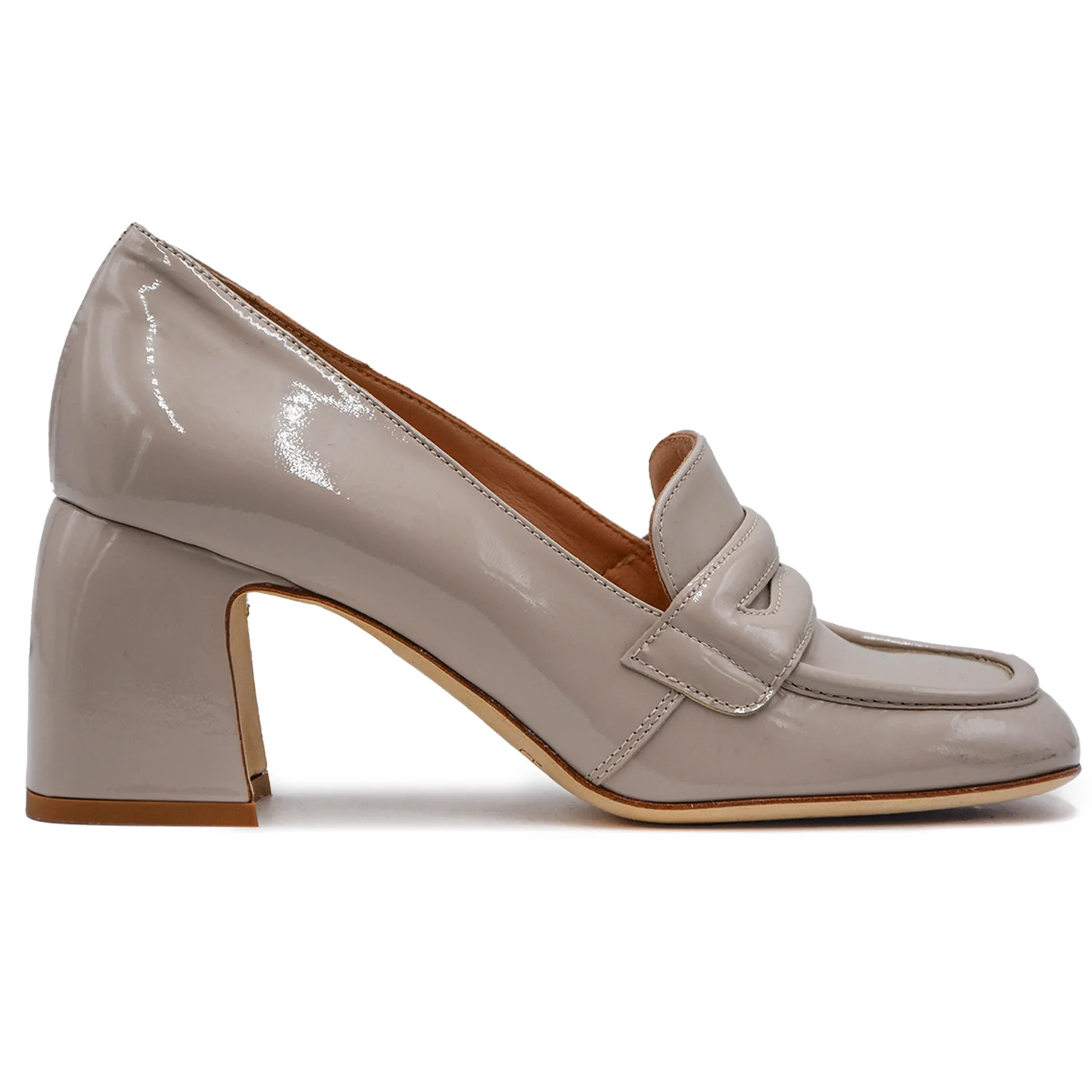 Mocassini Beige Naplak Laura Bellariva Donna Con Cuciture A Vista