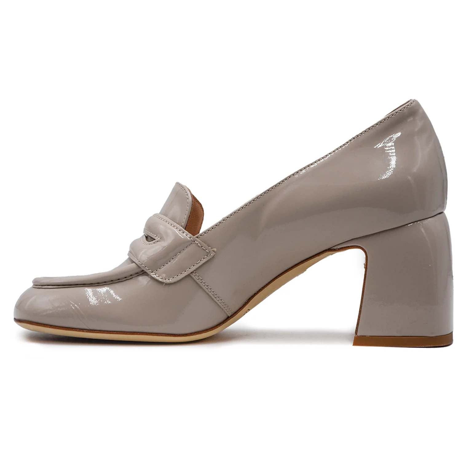 Mocassini Beige Naplak Laura Bellariva Donna Con Cuciture A Vista - Image 3