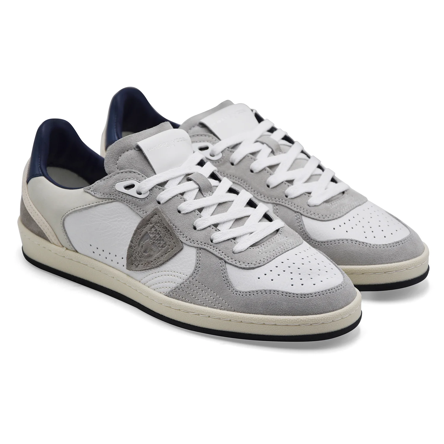 Sneakers Uomo Philippe Model PGAL LOW In Pelle Bianca E Grigia - Image 2