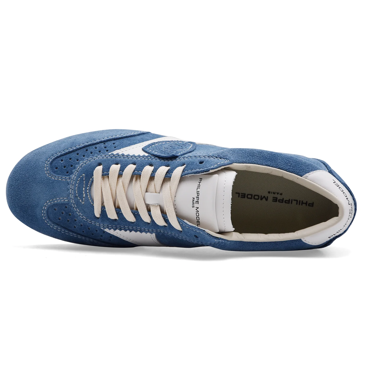 Sneakers Philippe Model Donna PLANCHE LOW In Camoscio Blu Denim - Image 3