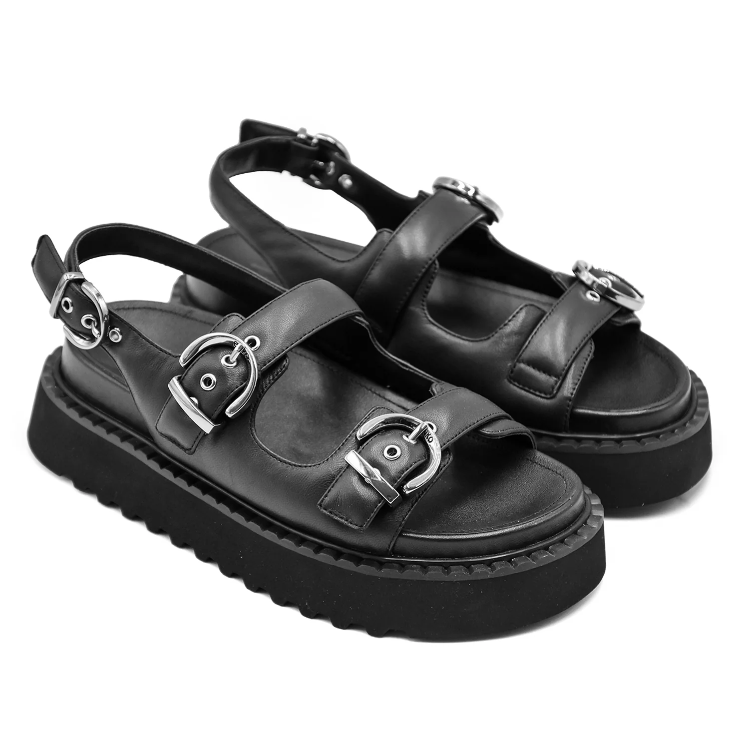 Sandali Pinko Nero Kate Ideali Per Look Urban Grintoso Donna - Image 2