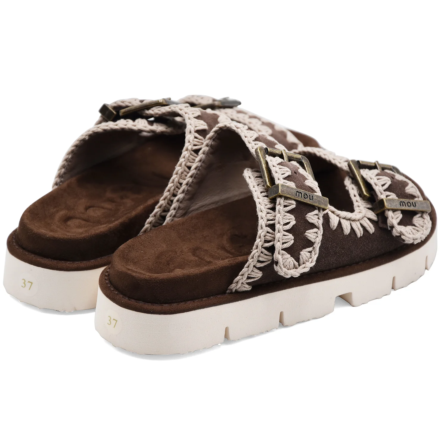 Sandali Donna Mou Bio Two Buckles Grintosa Marrone In Suede - Image 5