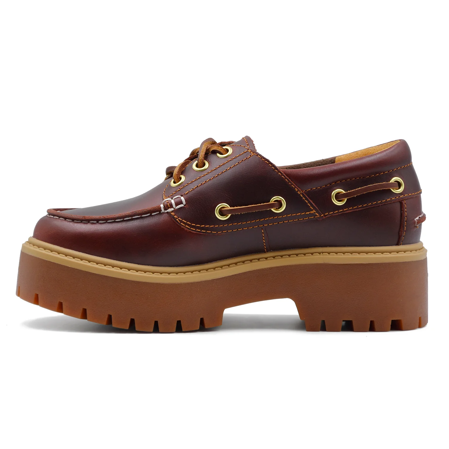 Scarpe Da Barca Timberland Donna Stone Street In Pelle Marrone - Image 4