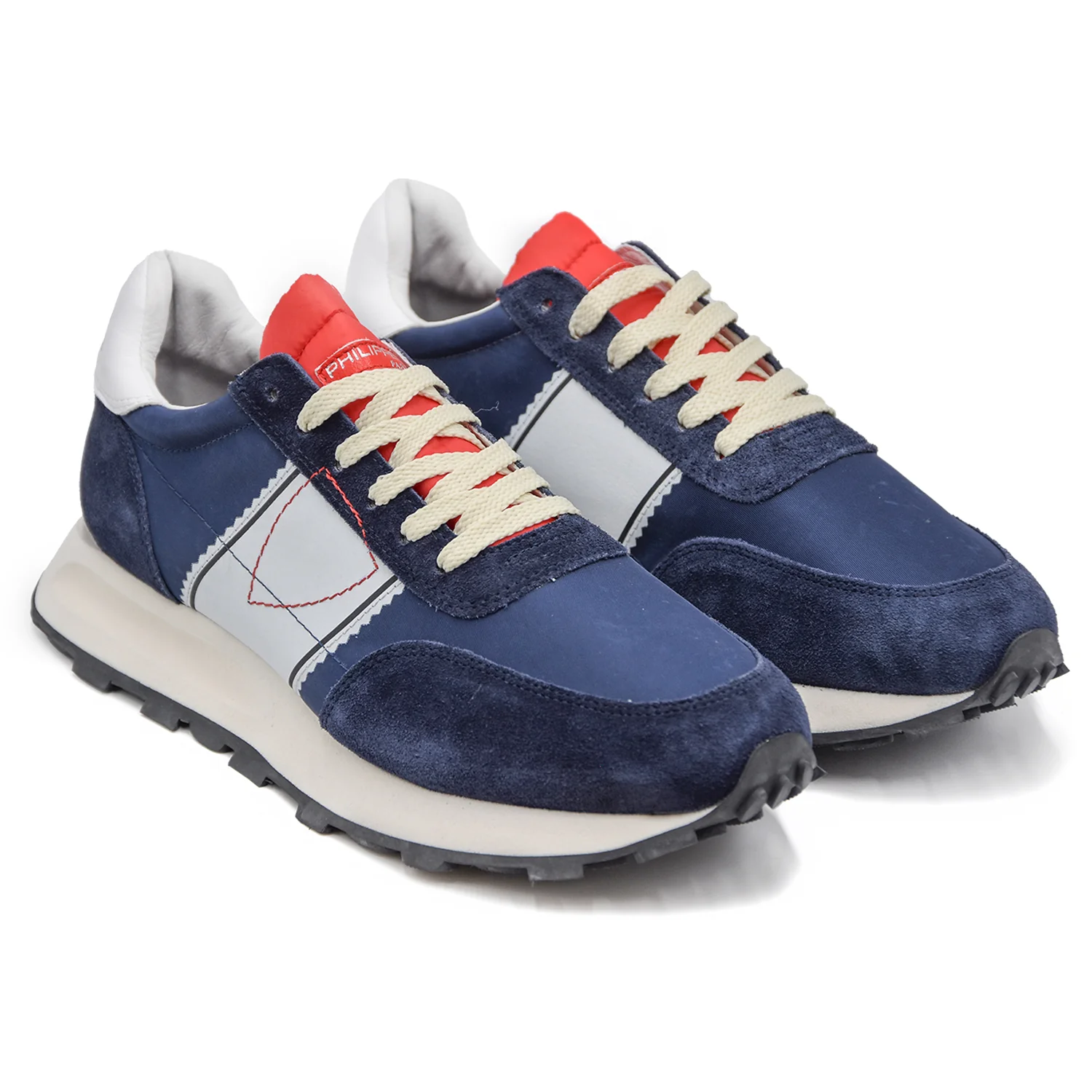 Philippe Model Sneakers Uomo Dalle Finiture Dermosaldate Blu - Image 2