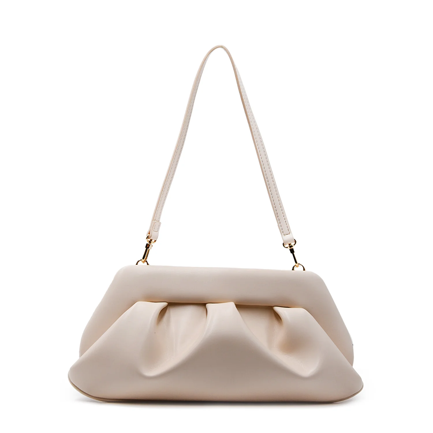 Borsa Themoirè Bios Baguette Clutch Elegante Burro Crema