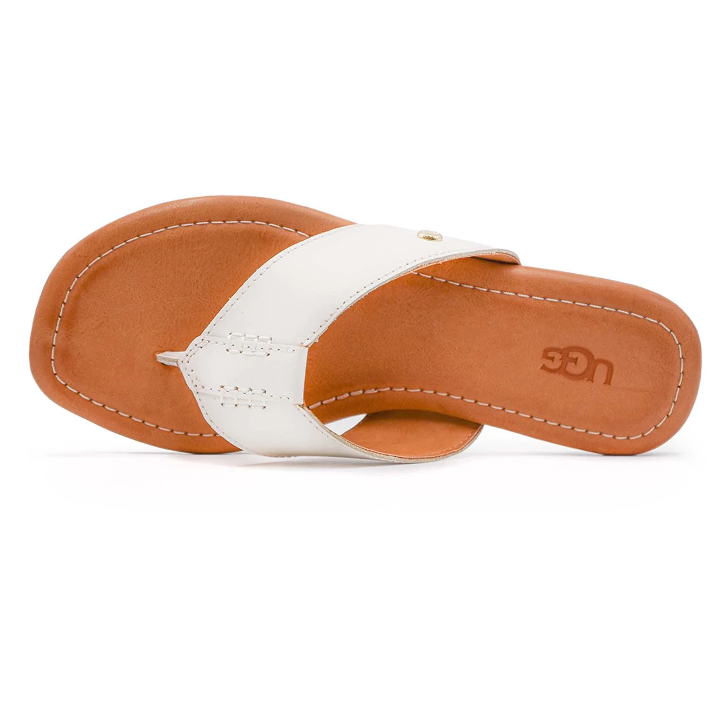 Ugg Carey Flip Donna Sandali Bianco Suola In Schiuma Ammortizzata - Image 2