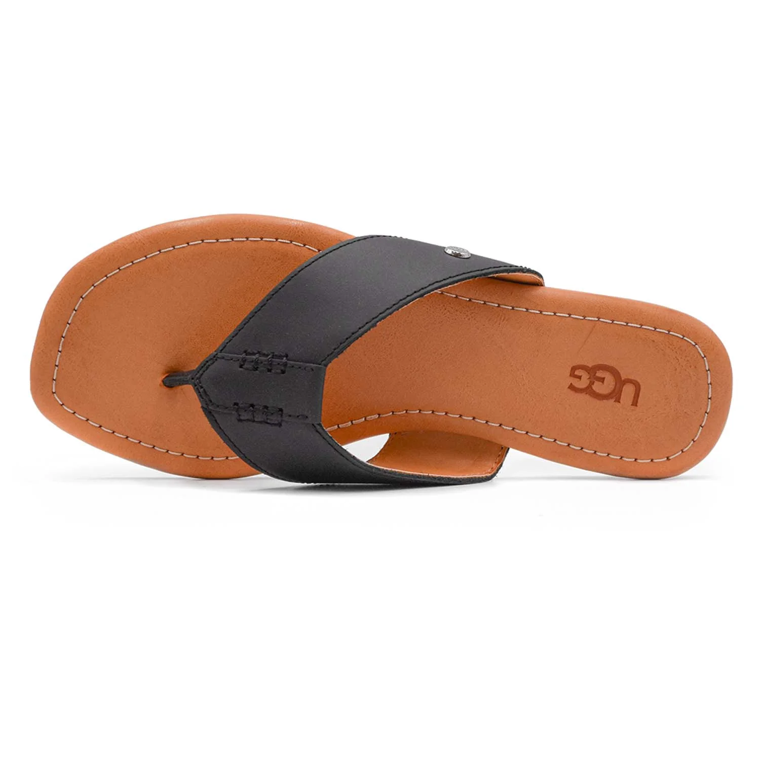 Sandali Ugg Carey Flip Donna Nero Con Logo Stampato A Fuoco - Image 2