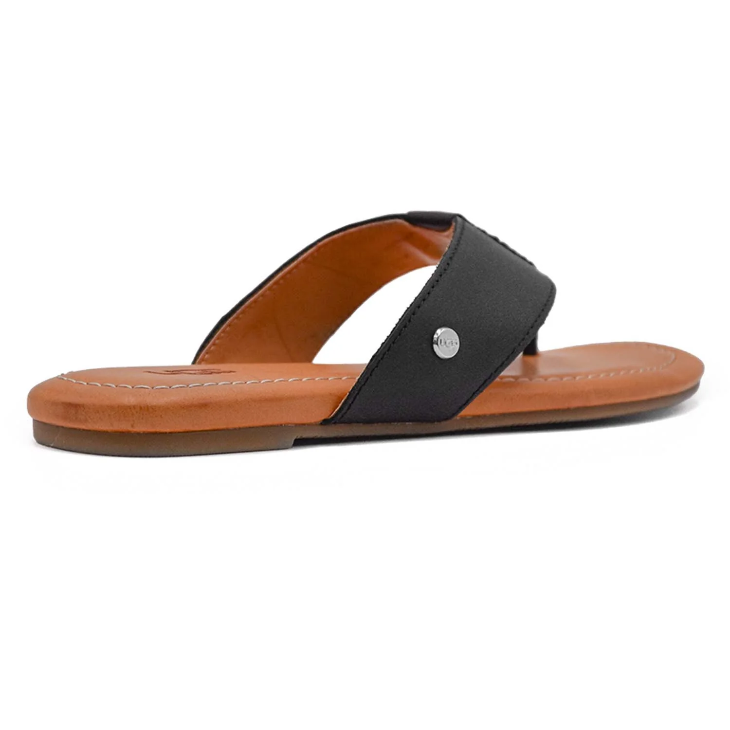 Sandali Ugg Carey Flip Donna Nero Con Logo Stampato A Fuoco - Image 3