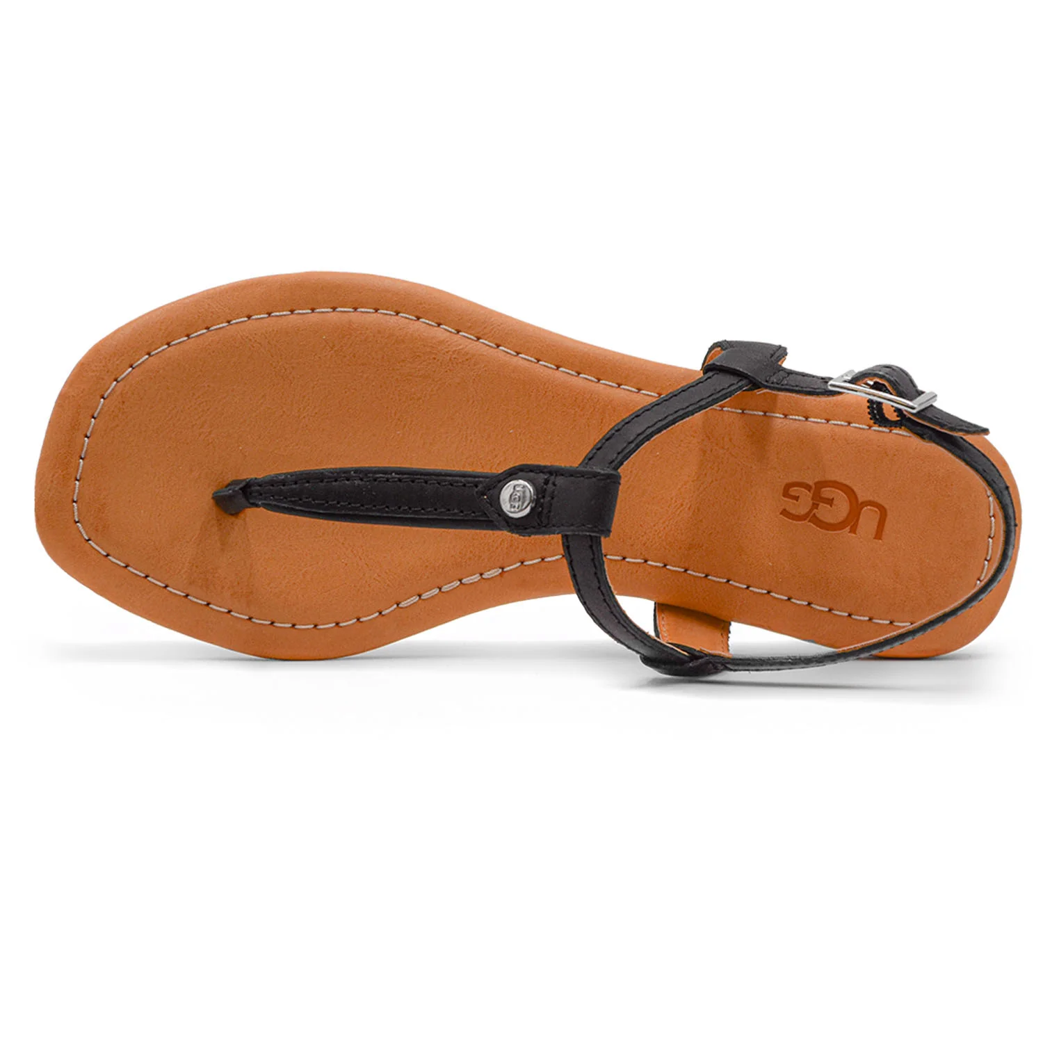 Ugg Sandali Donna Madeena Nero Con Mini Rivetto Logato Frontale - Image 2