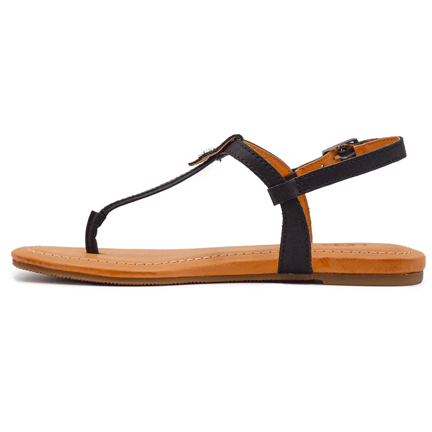 Ugg Sandali Donna Madeena Nero Con Mini Rivetto Logato Frontale - Image 3
