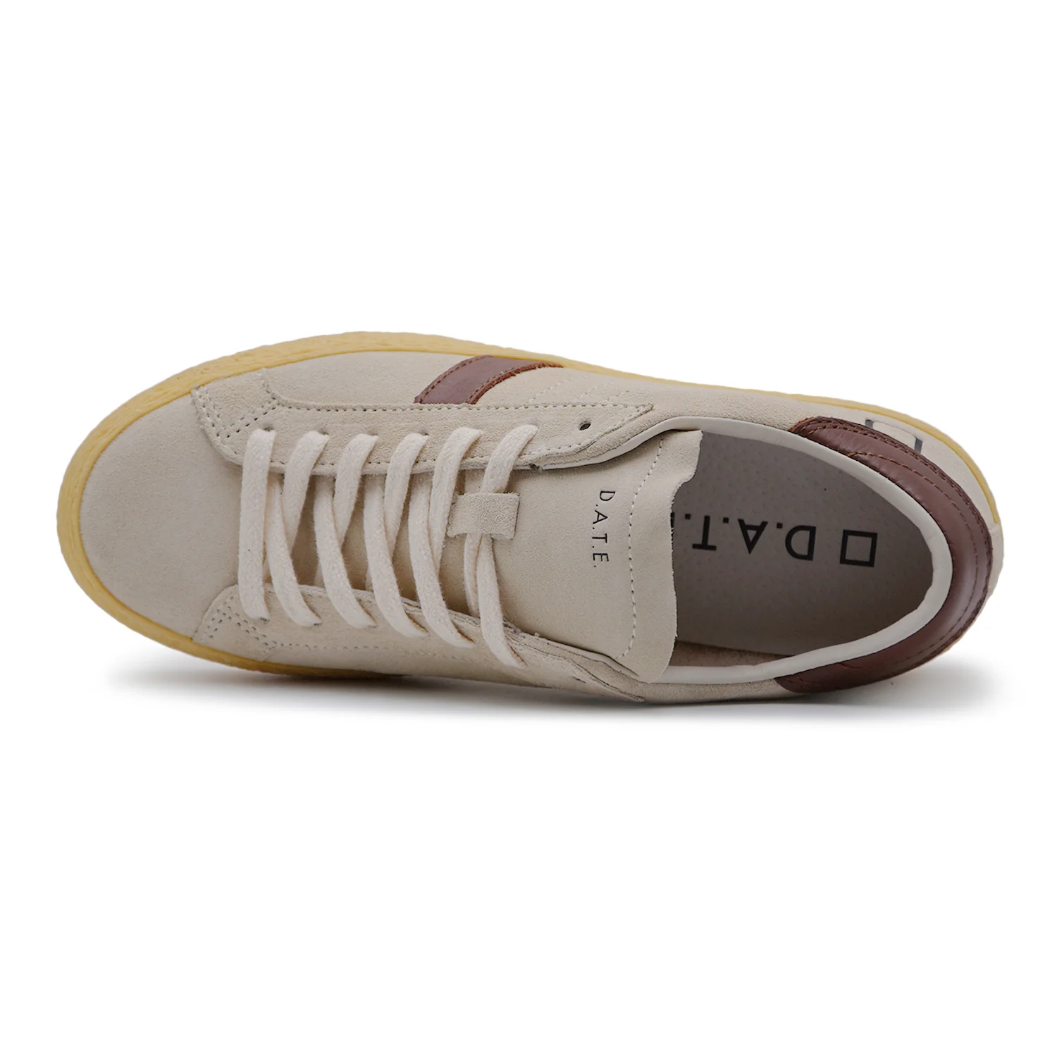 Sneakers D.A.T.E. Hill Low Donna Milk Pelle Dettagli In Cuoio - Image 4
