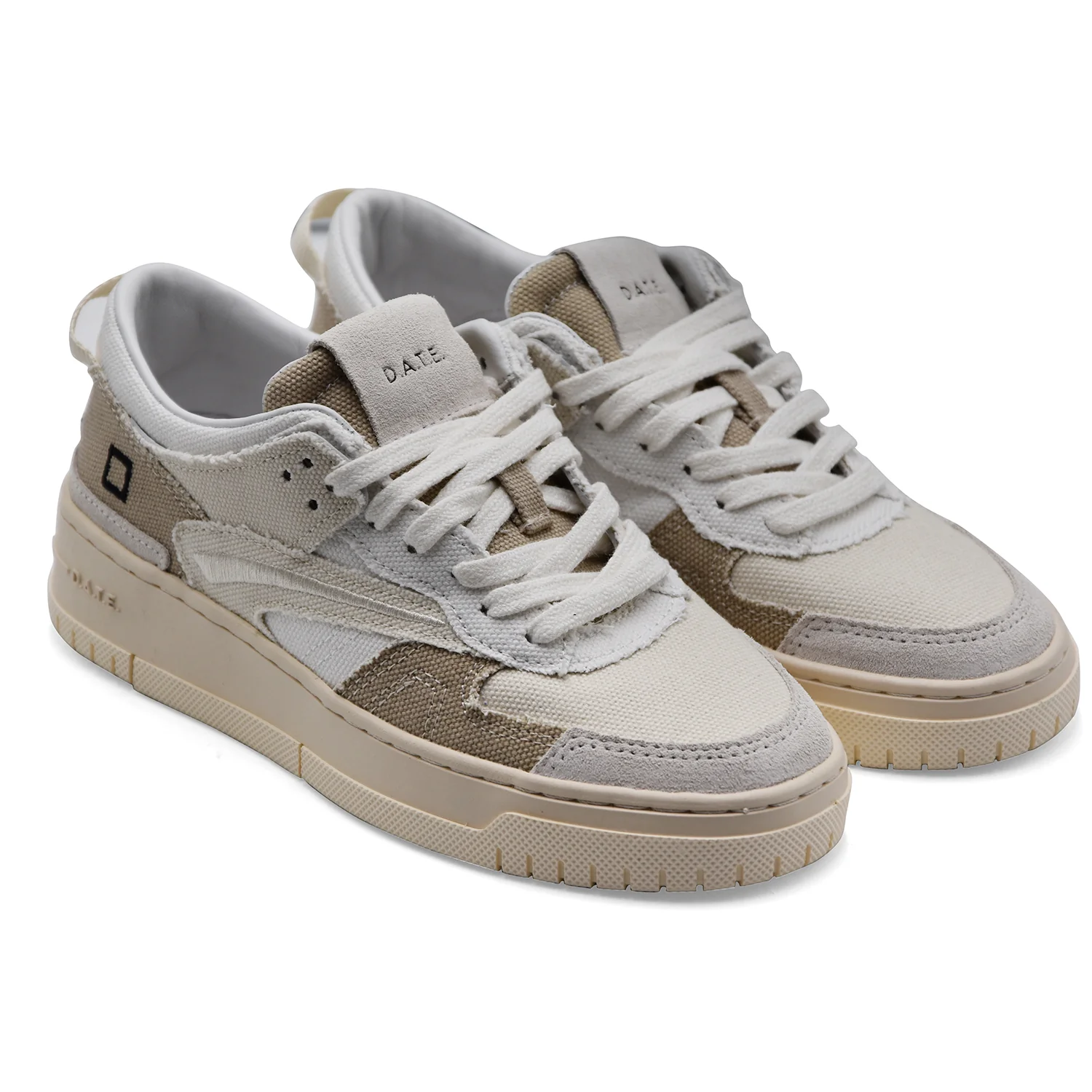 Sneakers D.A.T.E. Donna Torneo Fringed Natural Design Street - Image 2