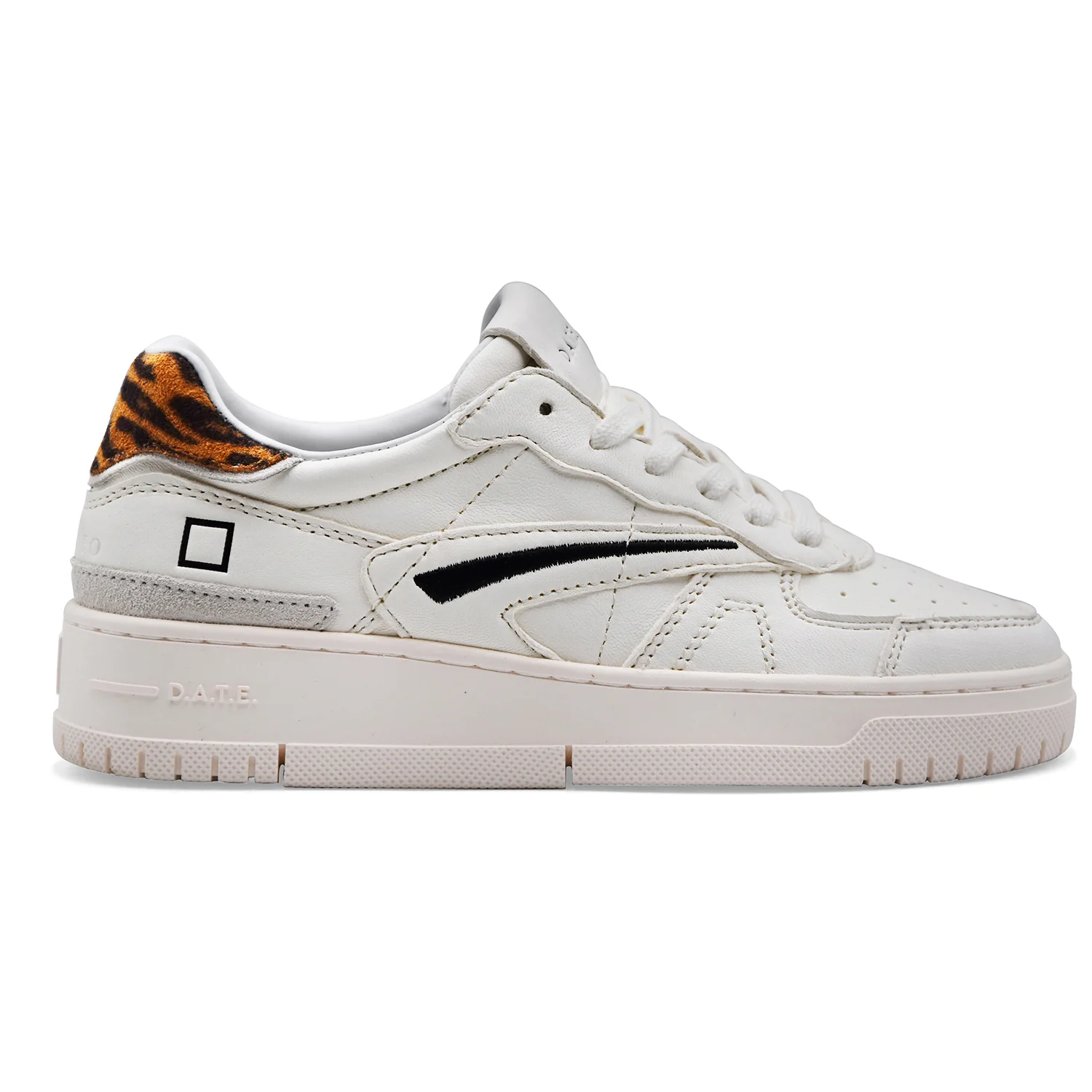 Sneakers D.A.T.E. Torneo Donna In Pure Animalier White Leopard